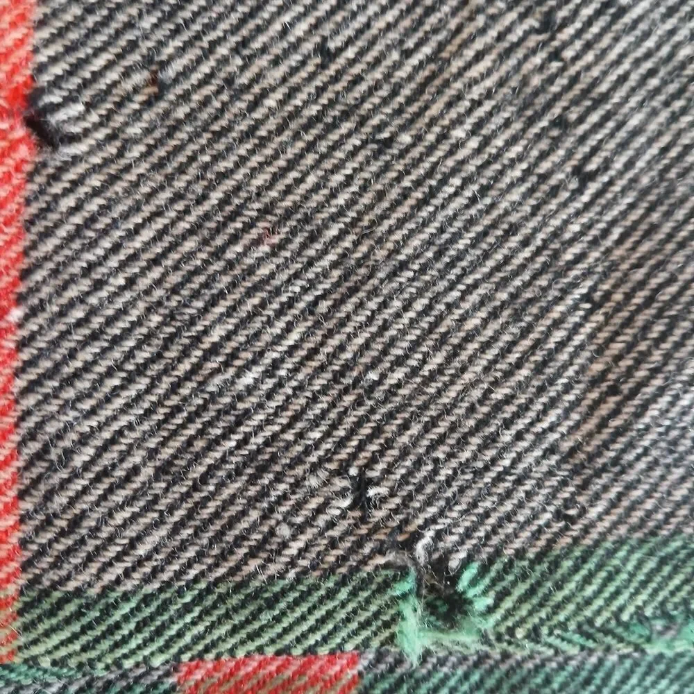 Vintage MCM 40's The Californian Robette Blanket Wool Tartan Plaid Steamer Style